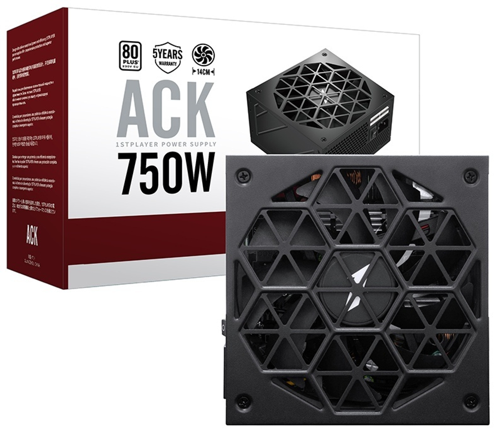 Блок питания 1STPLAYER HA 750W BK, HA-750AC2-BK	 750 Вт