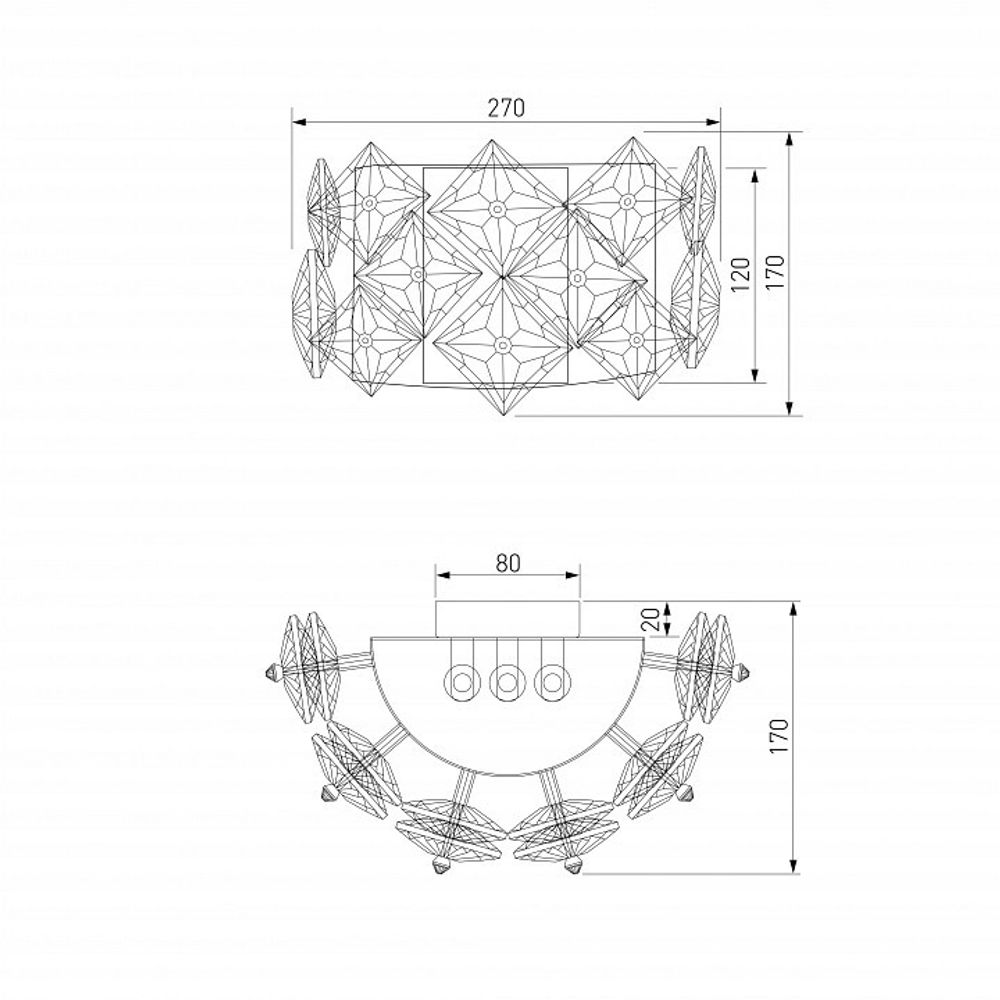 Накладной светильник Bogate's Rubis 371/3