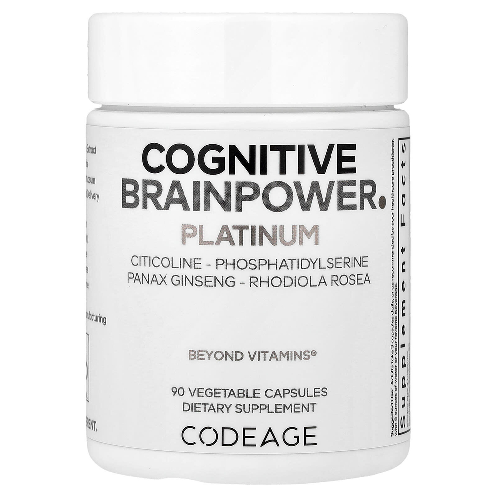 Codeage, Cognitive Brainpower Platinum, 90 растительных капсул