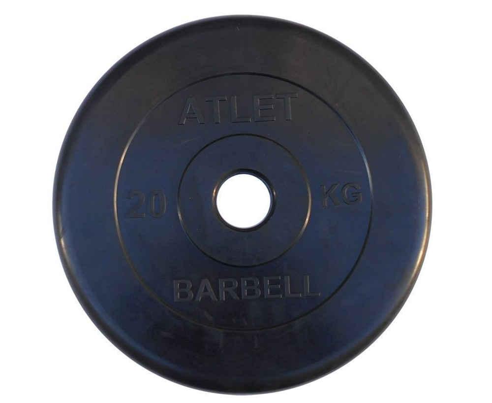 Диск обрезиненный BARBELL ATLET 25 кг / диаметр 51 мм