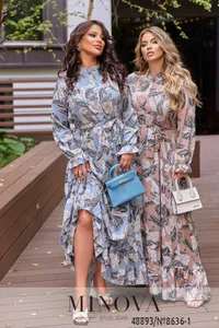 Платье 8636-голубой Minova