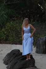 Платье Blossom миди серо-голубой