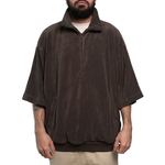 Fear Of God Essentials Half-Zip 3/4 Sleeve Polo "Off Black"