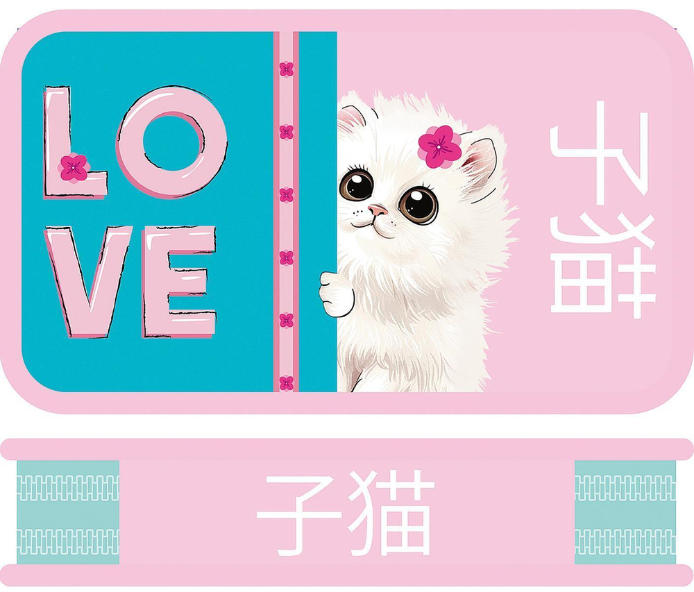 Пенал 2 секц. SOFT тканевый торец 190/105 "Fluffy 2025" (Пчелка)