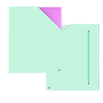 Папка архивная Alingar, 228*172 мм, пластик, 1500 мкм, на резинке с 4 файлами, зеленая