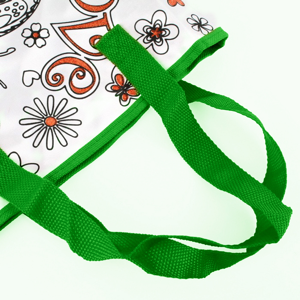 Сумочка раскраска Basir с красками и кистью, размер 24*30 см, серия "Бабочка или девушка", 4 цвета ассорти