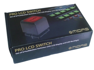 MIDAS PRO LCD SWITCH - комплект из 8 кнопок каналов с LCD дисплеем и цветной подсветкой для микшеров Midas PRO