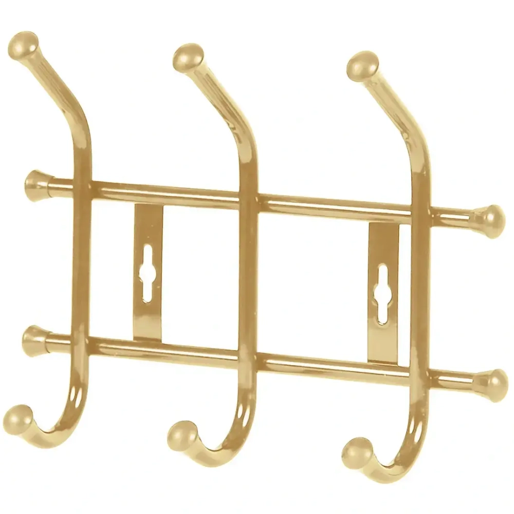 Вешалка настенная 265*215*85 (3 крючка) Золотой ВНТ3/З