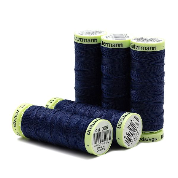 Нитки отделочные Gutermann Top Stitch 30 (30 метров), 5 кат. | 309 чернильный