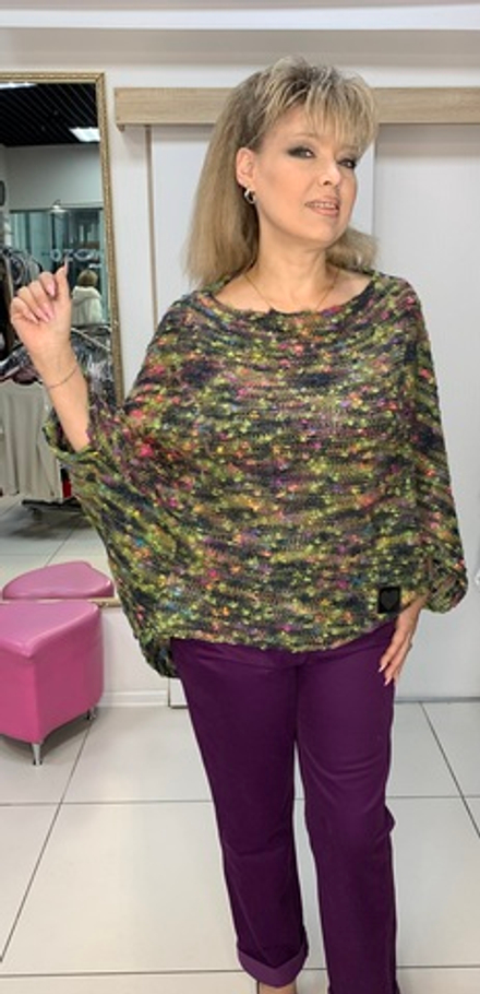 Буклированный  блузон-джемпер