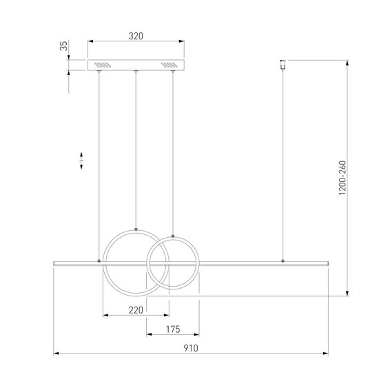 90265/1 / подвесной светильник / черный