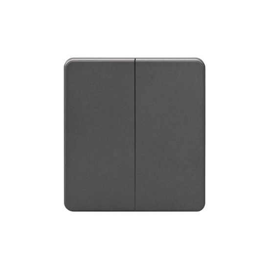 Выключатель ROUND 2 кл проходной (переключатель) 10А с/у титан KRANZ