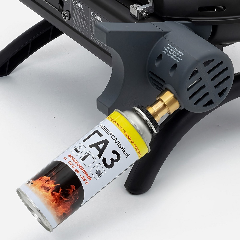 Гриль газовый O-GRILL 800T оранжевый (в комплекте адаптер тип А)