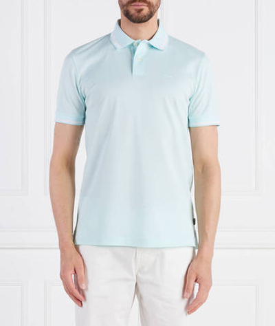 Поло BOSS BLACK - голубой(50486172)