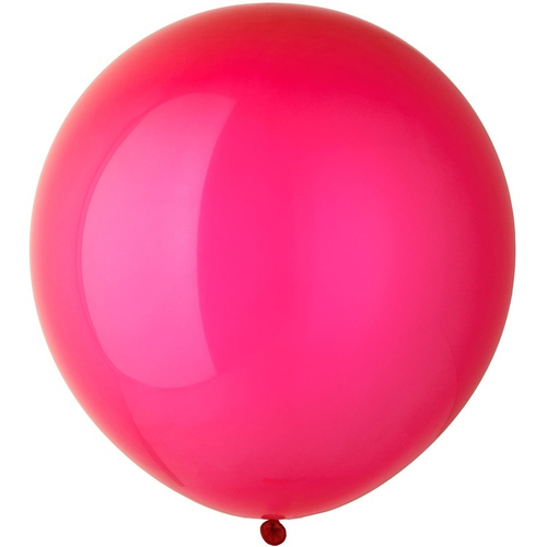 Шар 24" Прозрачный, Кристалл Экстра, Фуксия/ Fuchsia Clear Belbal