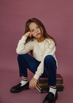 Штаны из микровельвета с подкладкой темно-синего цвета