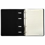 Тетрадь на кольцах А5 (180х220 мм), 80 л., под кожу, BRAUBERG VISTA, "Avocado", 112130