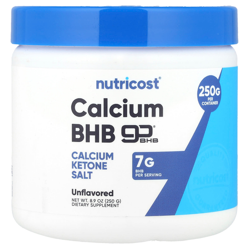 Nutricost, кальций BHB, goBHB®, без добавок, 250 г (8,9 унции)