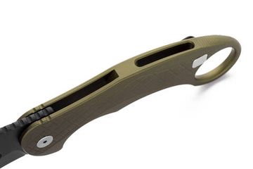 Нож Lion Steel "L.E.One" L/LE1 A GB, сталь клинка CPM-Magnacut, черный клинок, зеленая рук.