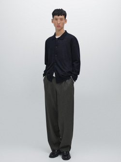 Massimo Dutti Вязаный кардиган из кашемира, темно-синий