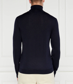 Хлопковый гольф musso-p BOSS BLACK - темно-синий(50468262)