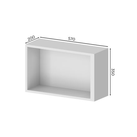 Кухня Модуль СГ 200 стеллаж горизонтальный Кашемир / Ясень