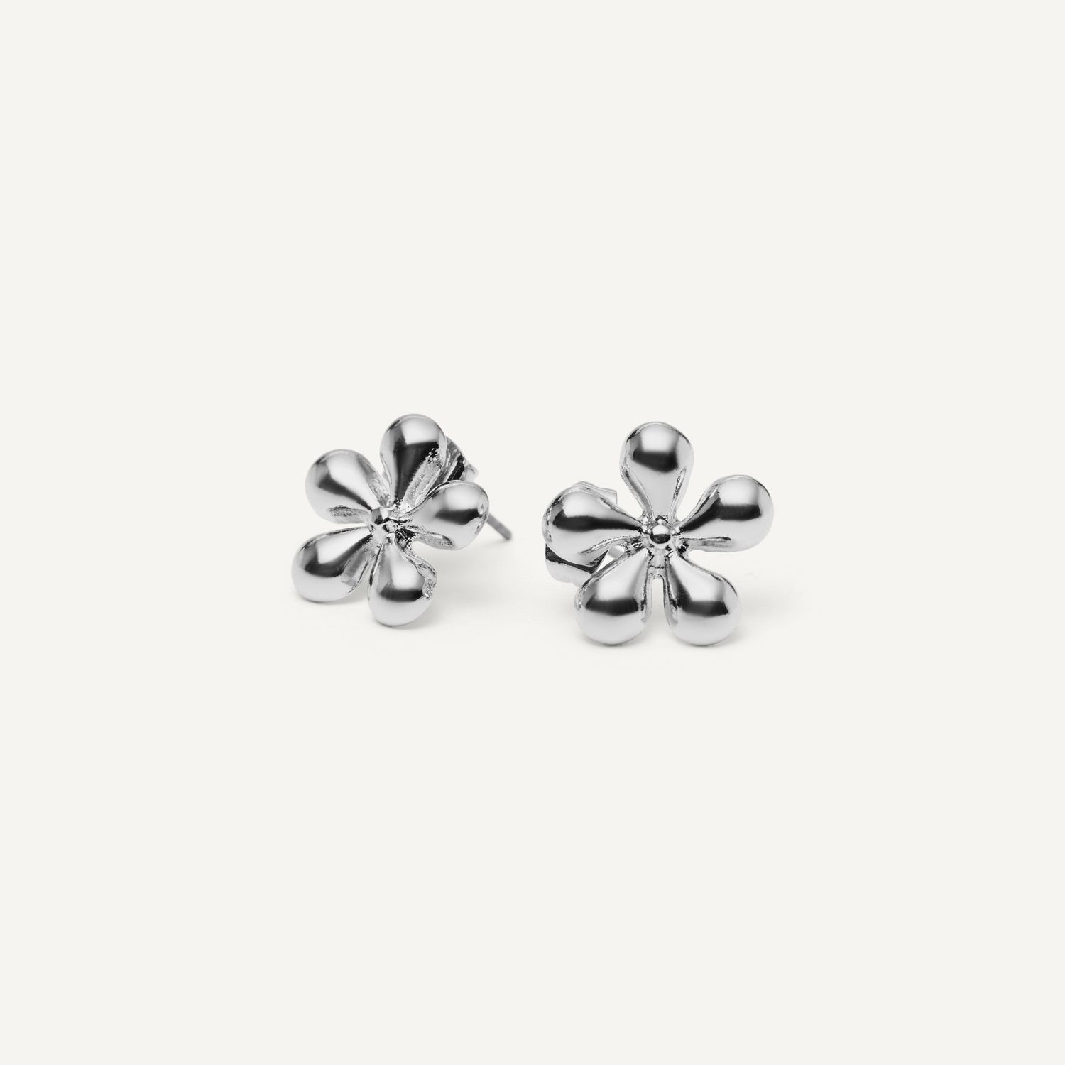 Серьги Oblong Flower Earrings – Silver