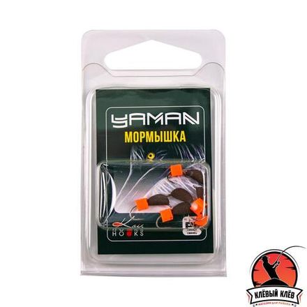 Мормышка безнасад. ЯМАН "Банан" матовый шоколад, d-3,5 мм, вес 0,7 г, ядреный кубик красный