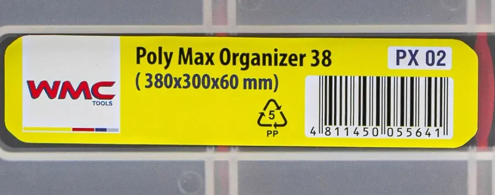 Органайзер пластмассовый 380x300x60мм WMC TOOLS WMC-PX.02