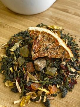 Зелёный чай листовой фруктовый Шёлковый путь, 80г