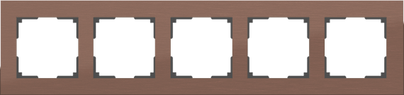 Рамка Werkel Aluminium на 5 постов алюминий коричневый WL11-Frame-05 4690389073724