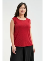 Блузка пайетки без рукавов