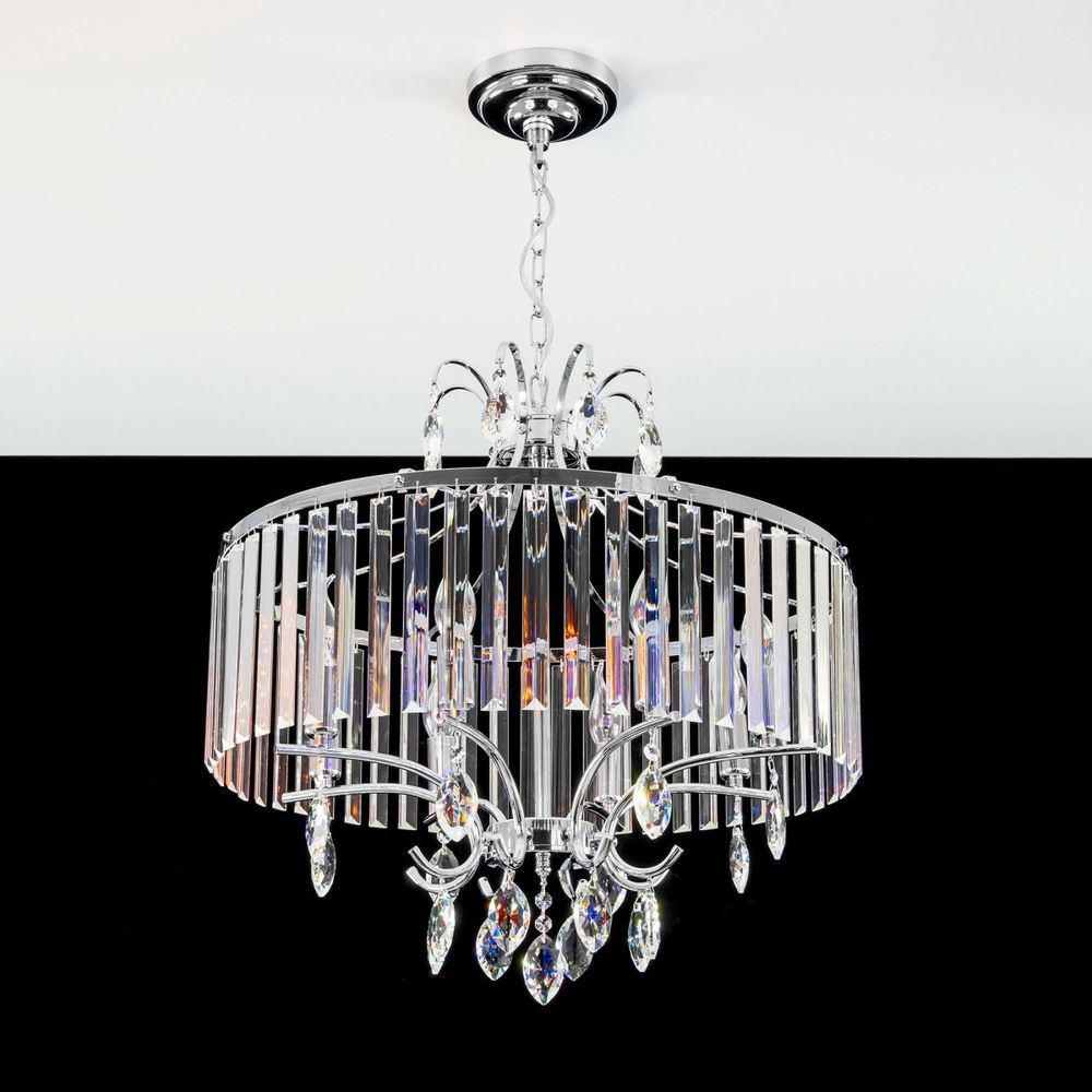 Citilux Инга CL335181 Люстра подвесная хрустальная Хром