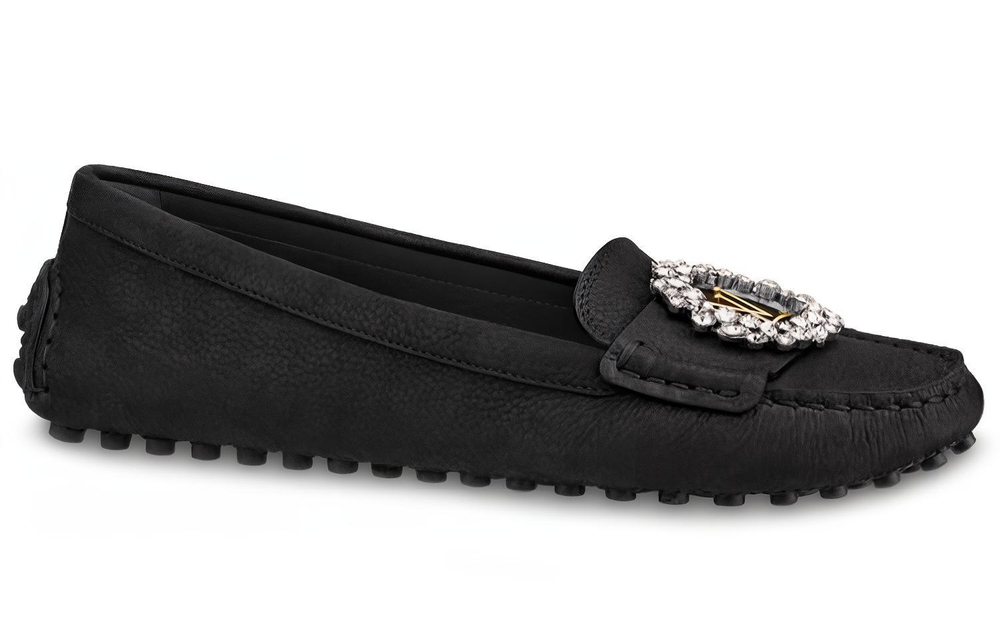 LOUIS VUITTON Dauphine Shoes "Black Suede" Women"s