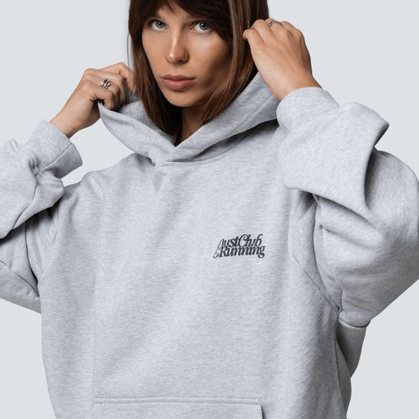 Худи Dust Running серый меланж - фото 5