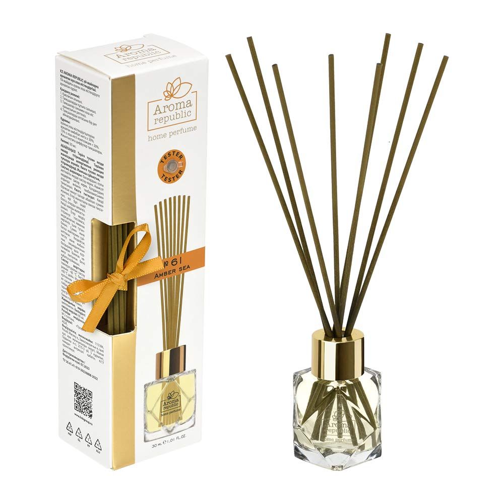 AROMA REPUBLIC Ароматический диффузор "№61 Amber sea" в стеклянном флаконе 30 мл AROMA REPUBLIC Ароматический диффузор "№61 Amber sea" в стеклянном флаконе 30 мл