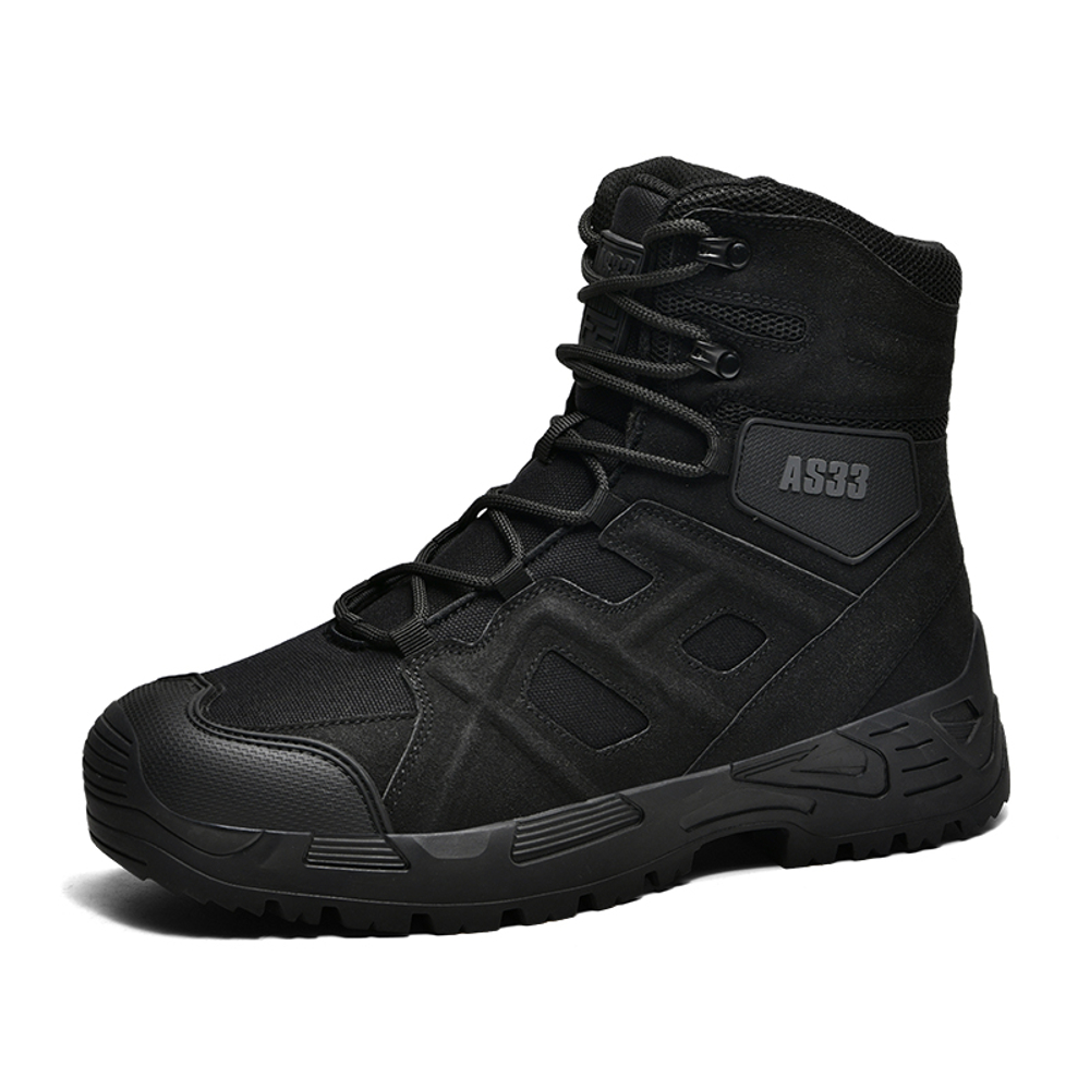 CHENGSHILUOTUO Combat Boots Men"s Black/Sand