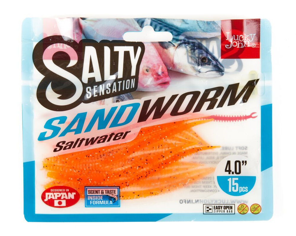 Черви съедобные искусственные LJ Salty Sensation SANDWORM 4.0in (10.16)/F29 15шт.