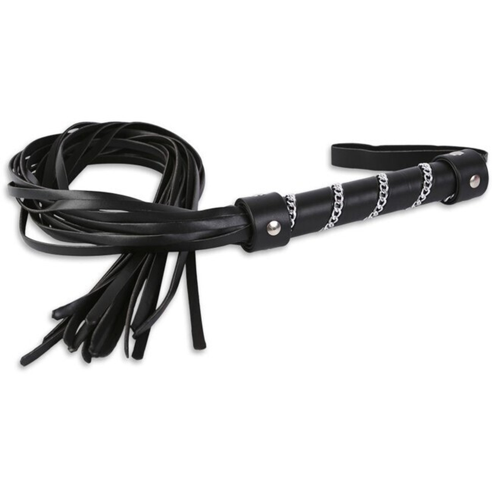 Плеть черная с цепочкой на рукоятке (Цвет: черный)