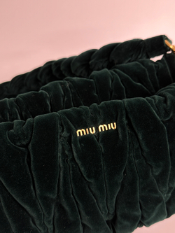Сумка Miu Miu Emerald green velvet Shoulder bag