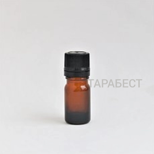 Флакон 005 мл стекло коричневый с черной крышкой капельницей