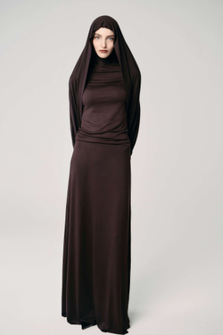 Юбка база прямая коричневая