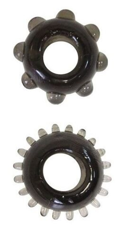 Набор из 2 эрекционных черных колец