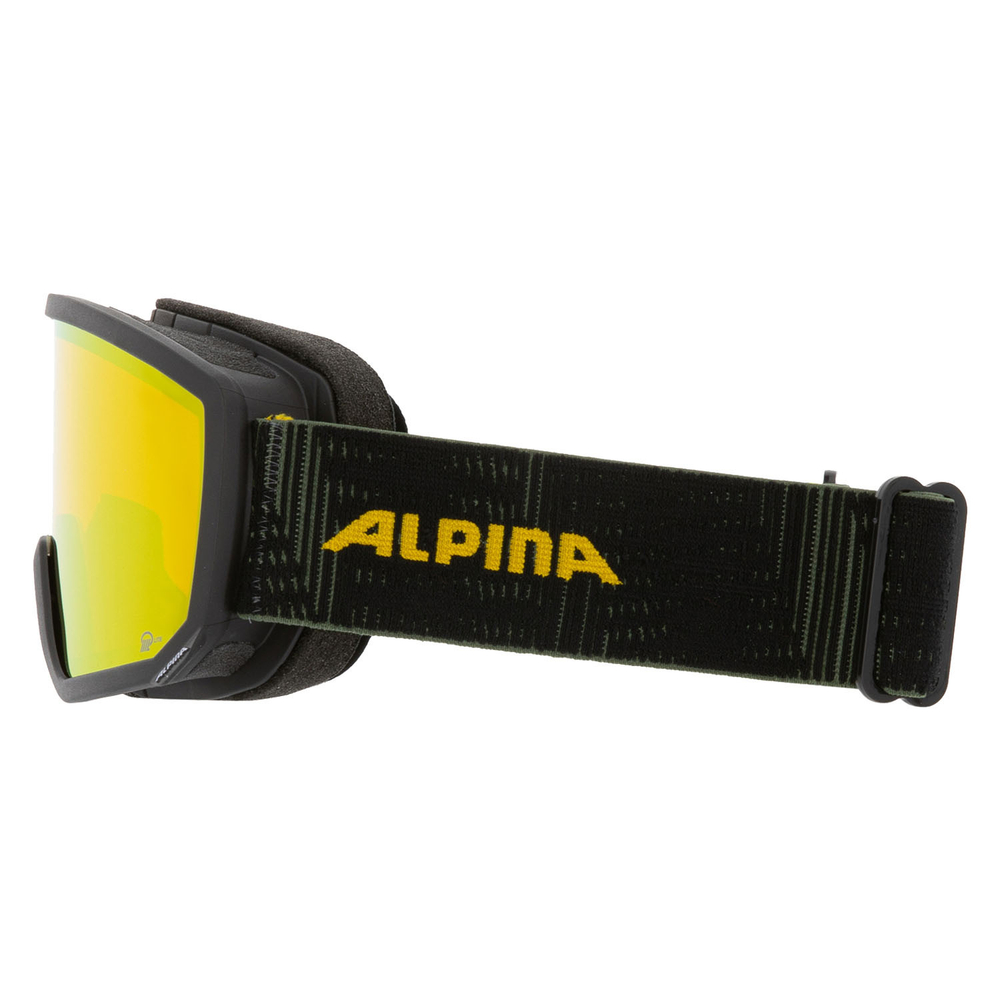 Очки горнолыжные ALPINA Scarabeo S Q-Lite Black-Yellow Matt/Q-Lite Gold S2 (б/р)