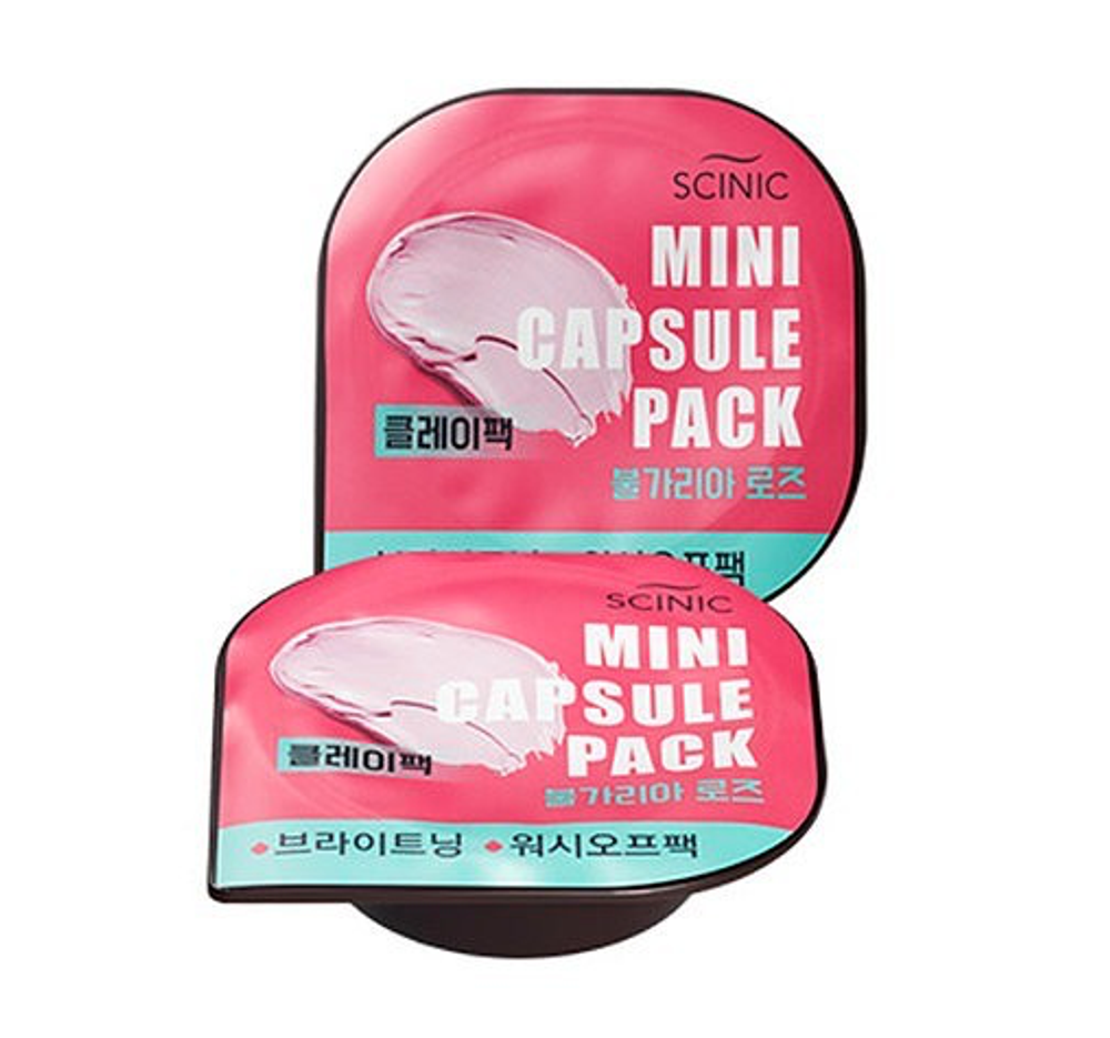 Scinic mini capsule pack clay bulgarian rose – Капсульная маска с экстрактом розы
