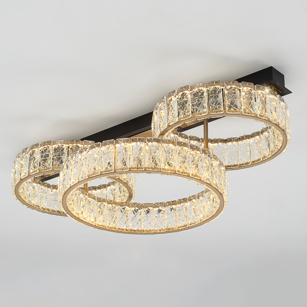 Citilux PALANT CL325162 LED Люстра хрустальная Чёрный+Бронза