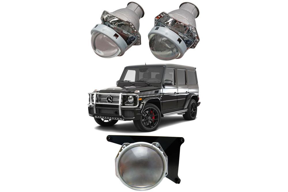 Готовый комплект для замены штатных линз Mercedes-Benz G-Класс II W463 Рестайлинг 2015-2018
