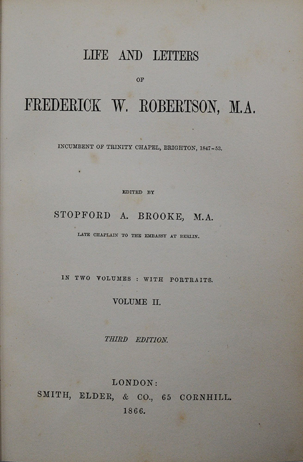 Robertson F. W. Life and letters of Frederick W. Robertson, M.A. Робертсон Ф. Жизнь и письма Фредери