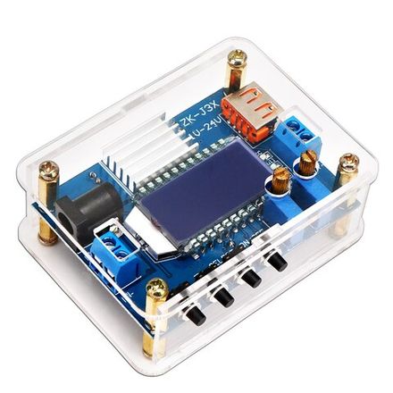 DC-DC понижающий преобразователь ZK-J3X с ЖК дисплеем (вход 5-27В, выход 1-24В) 30Вт 3А