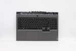 Верхняя панель с клавиатурой (топкейс) для ноутбука Lenovo Legion 5P-15IMH05H / ARH05H с подсветкой, серая , раскладка - русская (5CB0Y99308)